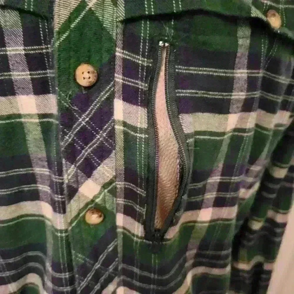 Backpacker Plaid Flanel Vented Pockets Outdoors Hiking Walking Workwear Size M - Picture 7 of 12